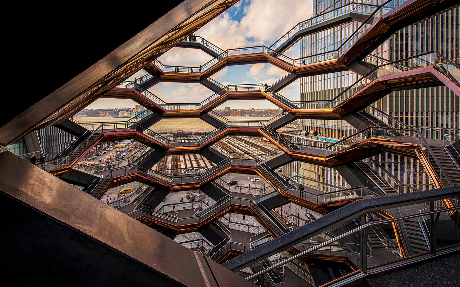 the vessel during golden hour