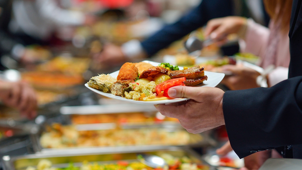 Buffet lunch selection during Pamukkale & Hierapolis Day Trip.