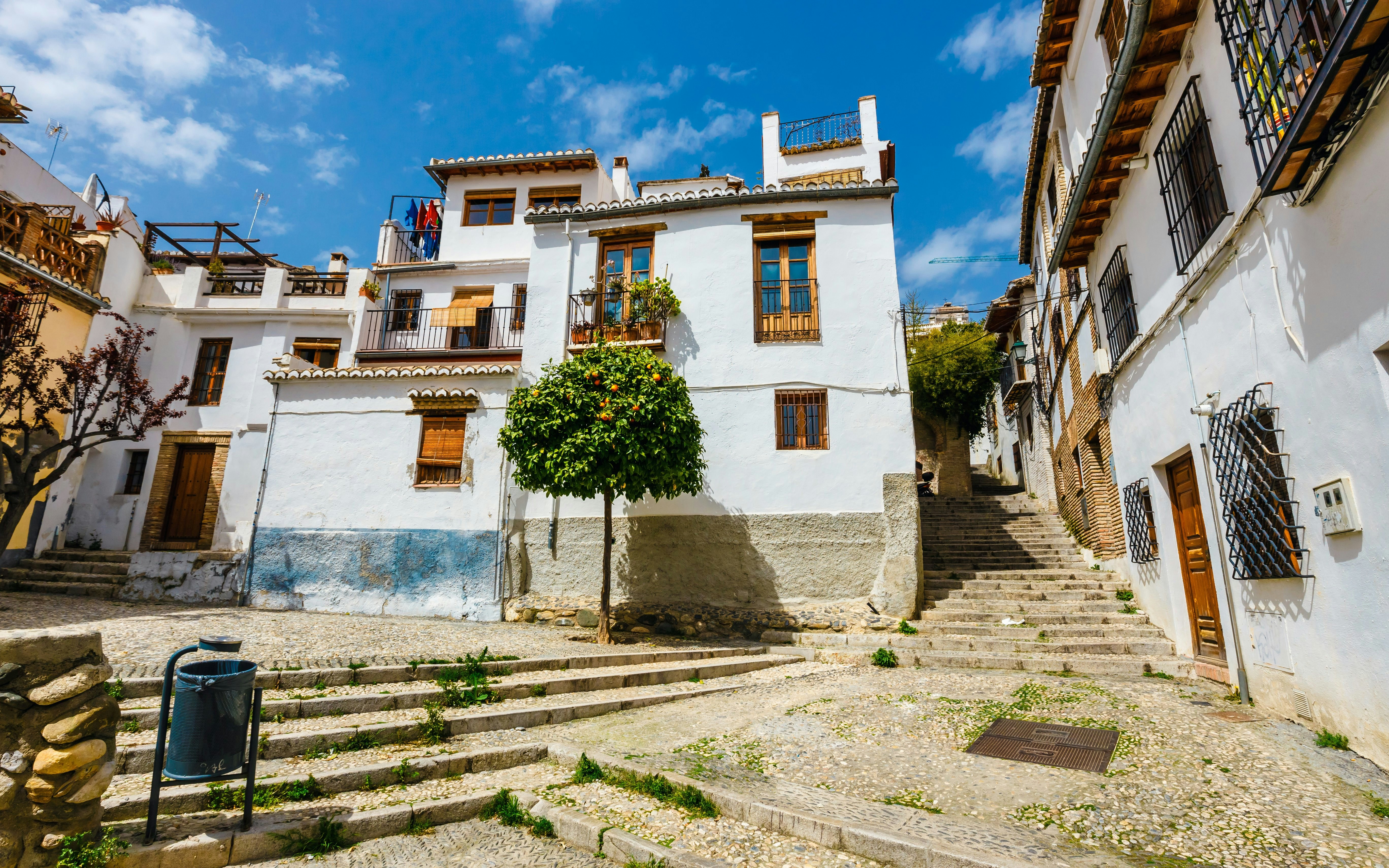 Albaicin quarter with traditional Moorish architecture, Granada, Spain.