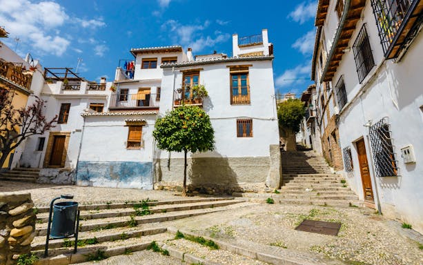 Albaicin quarter with traditional Moorish architecture, Granada, Spain.