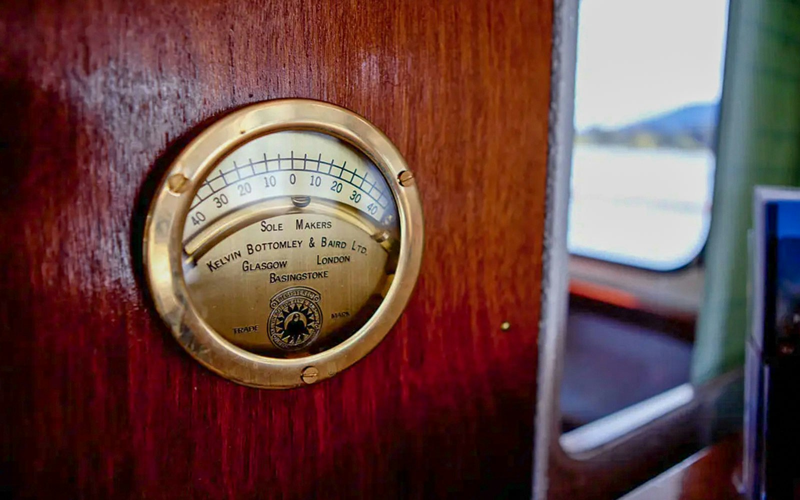 View of the Engine room with analogue display