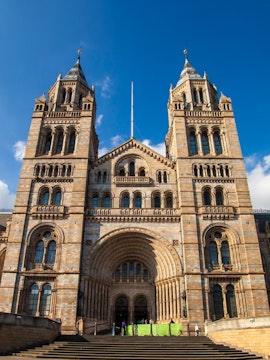 Natural History Museum entrance in London.