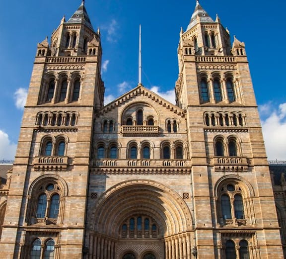 Natural History Museum entrance in London.