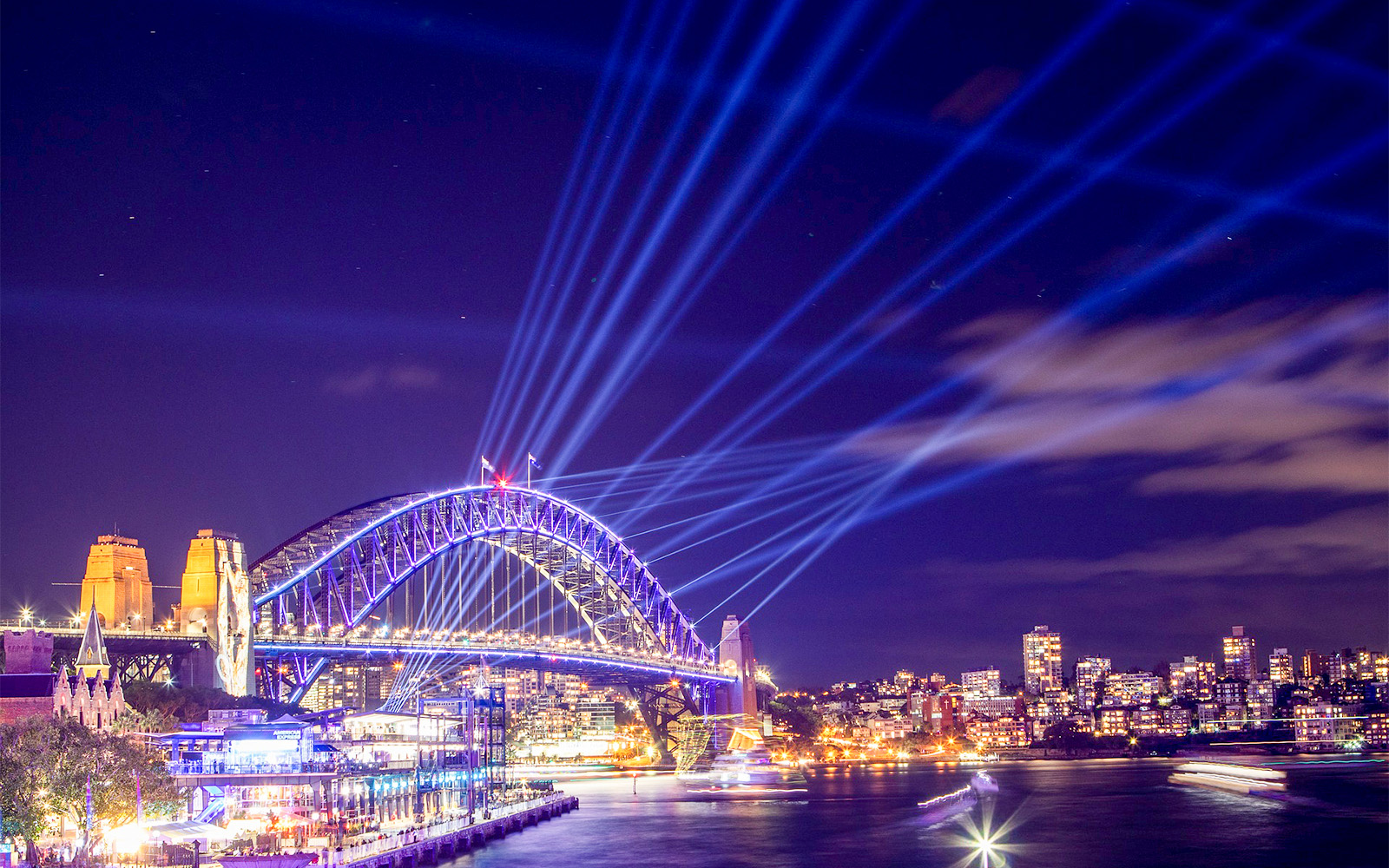 Illuminated Sydney Harbour Bridge