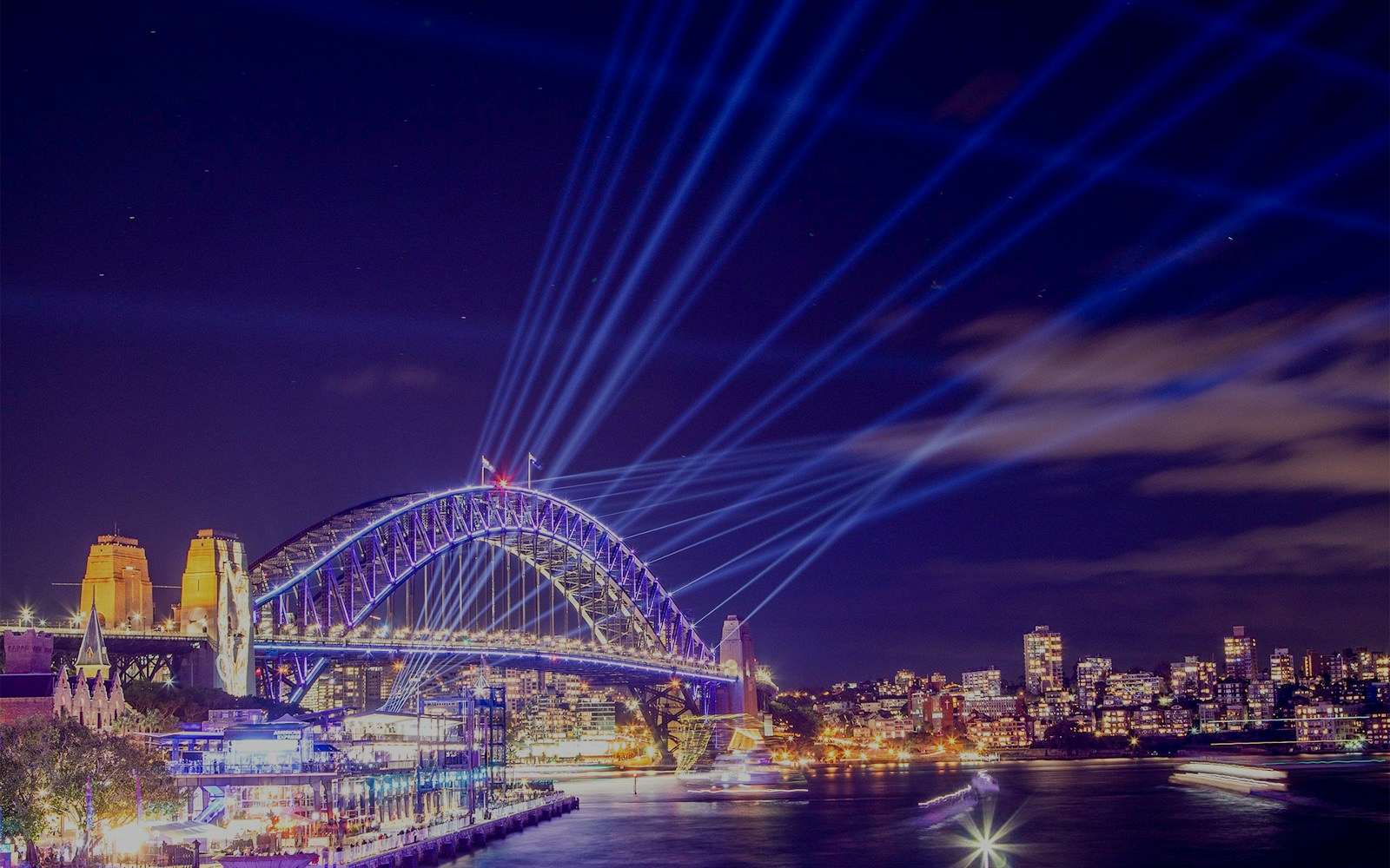 Illuminated Sydney Harbour Bridge