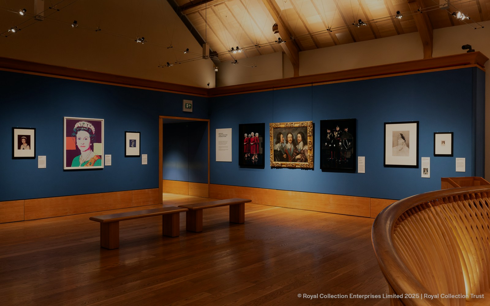 Artworks displayed in the King's Gallery at the Palace of Holyroodhouse.