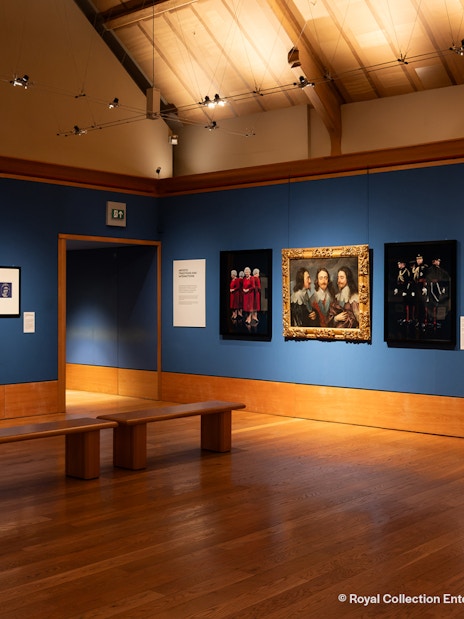 Artworks displayed in the King's Gallery at the Palace of Holyroodhouse.