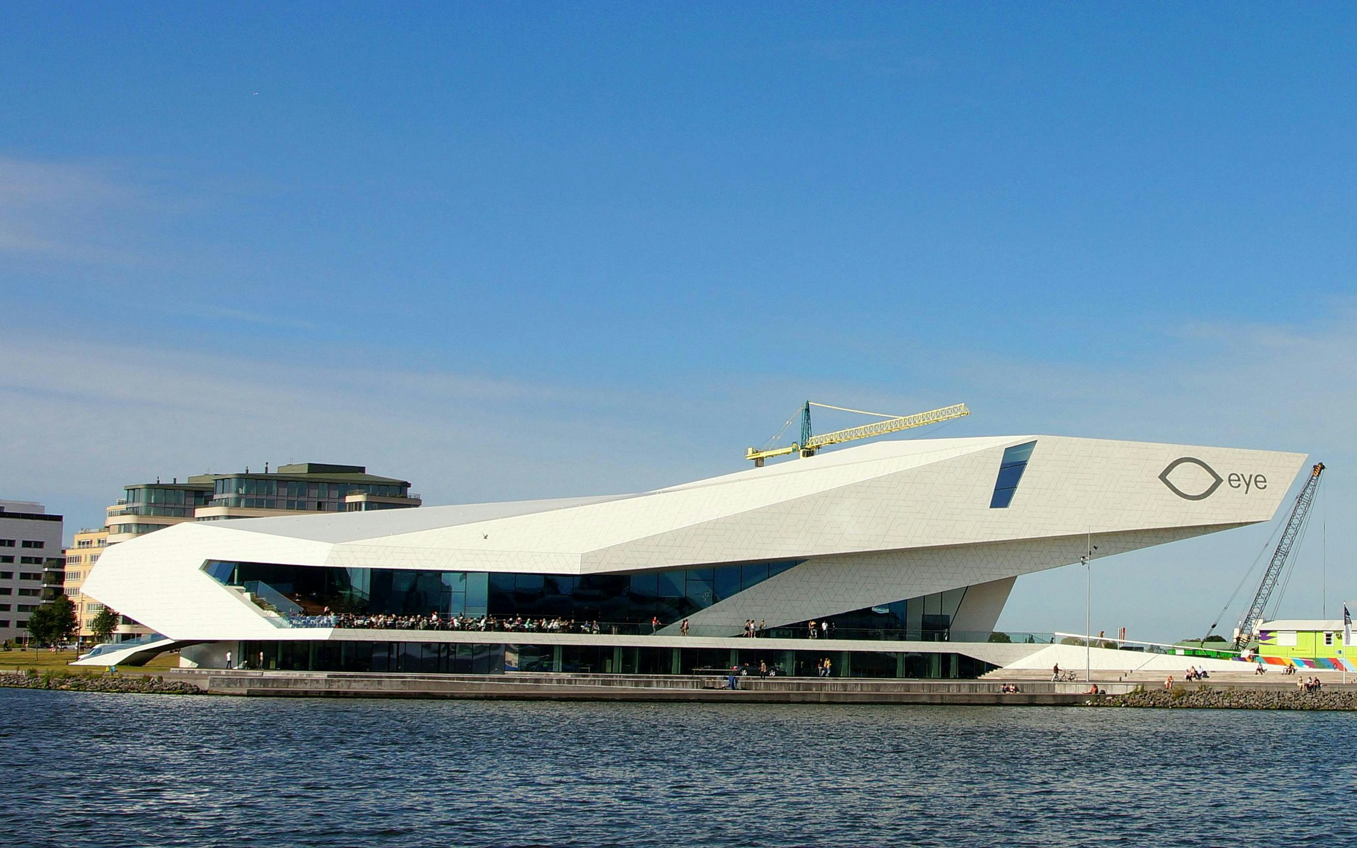 Filmmuseum EYE building by the waterfront in Amsterdam.