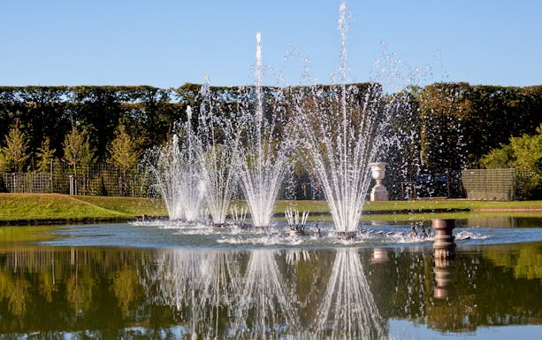 Fountains at the Palace of Versailles during the Night Fountain Show.
