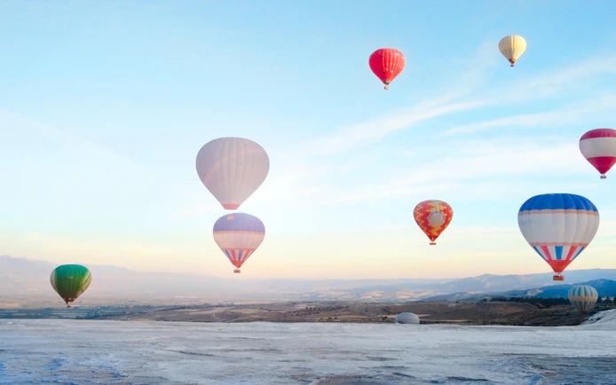 Pamukkale Hot Air Balloon Flight at Sunrise