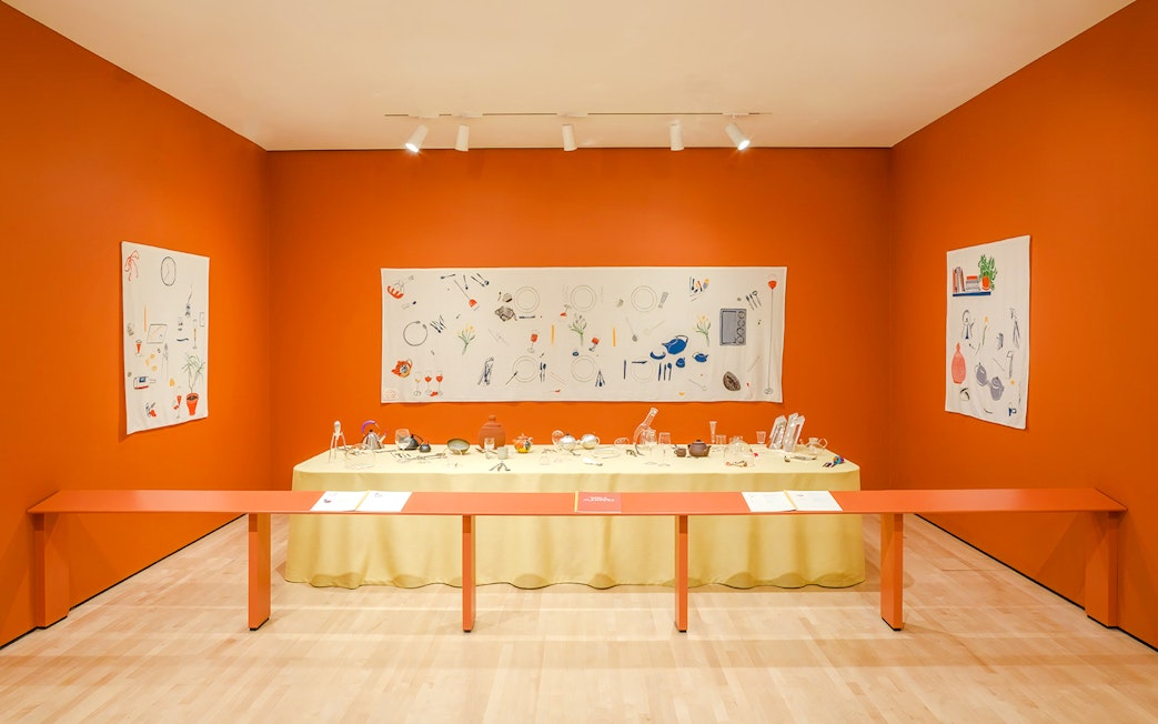 Exhibit room with modern art displays at San Francisco Museum of Modern Art.