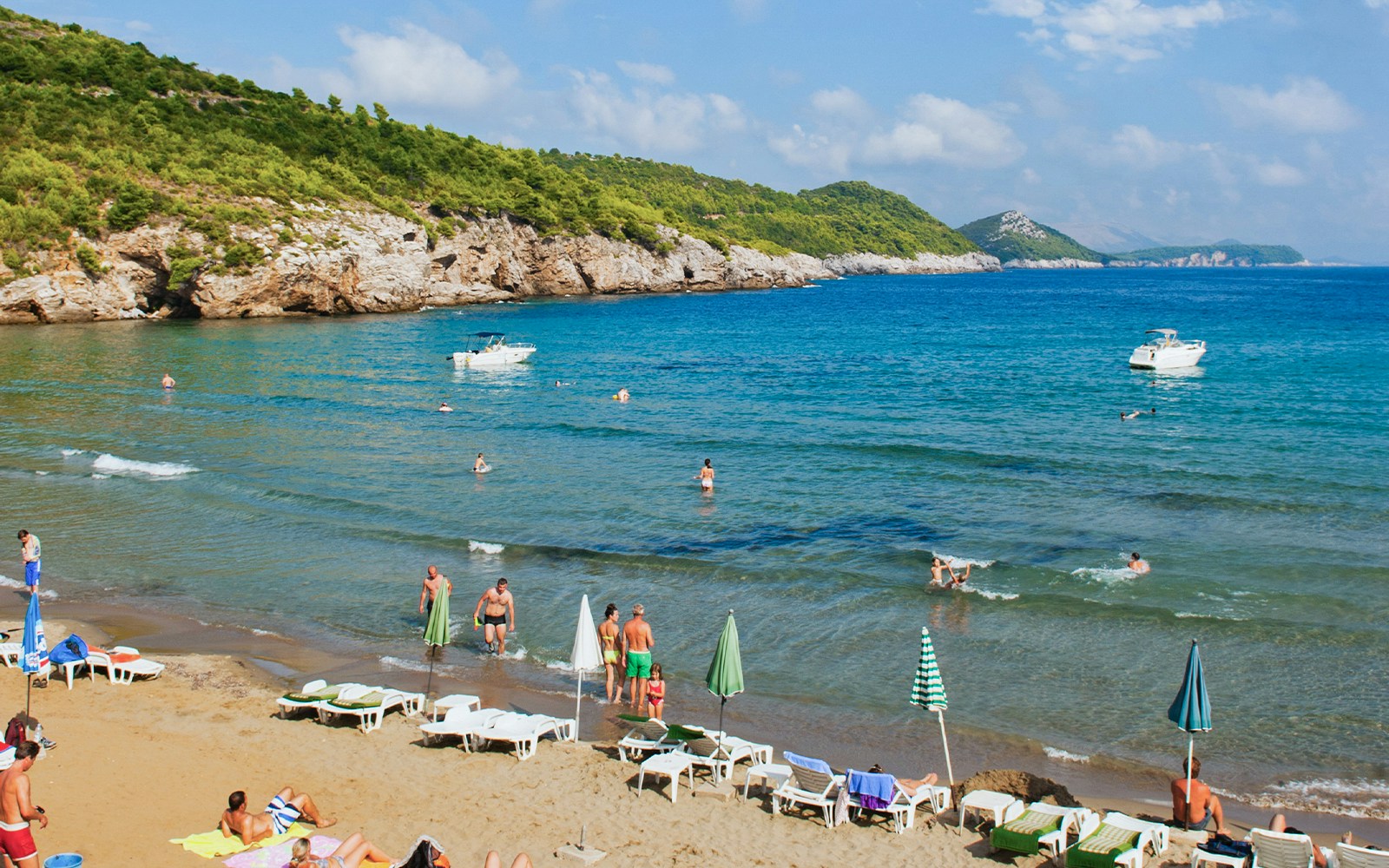 Sunbathing and relaxing