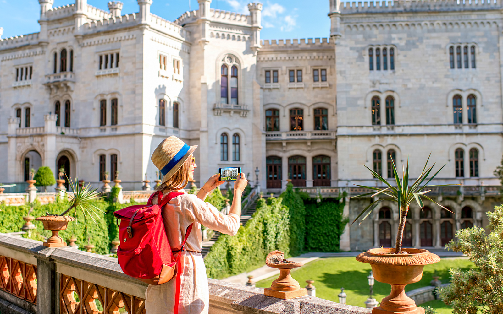 Girl at Miramare Castle