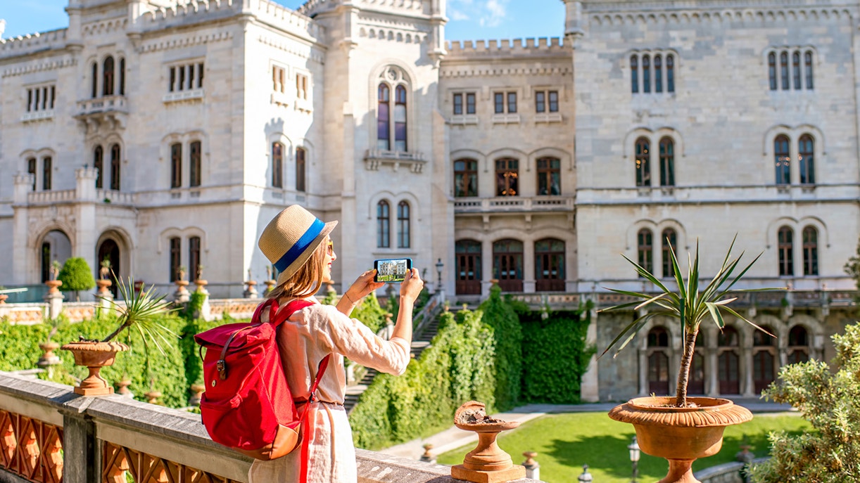 Girl at Miramare Castle
