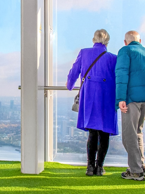 View from The Shard overlooking London skyline, part of Combo: The View from The Shard + Up At The O2.