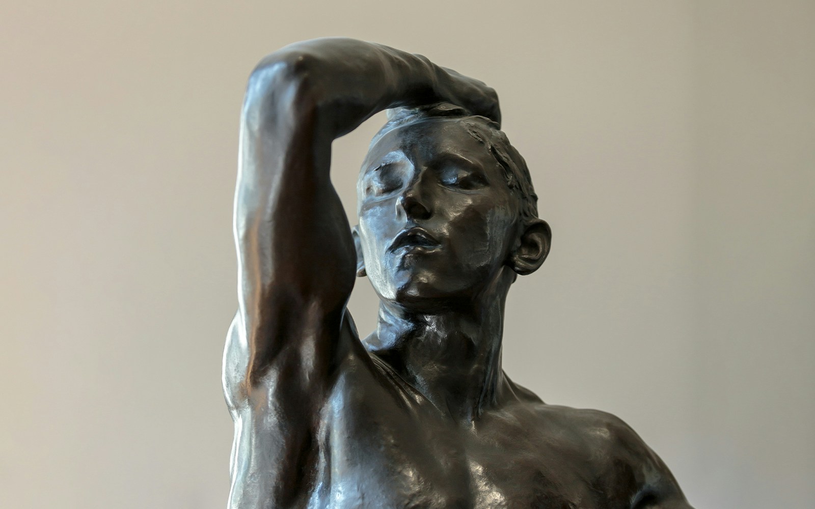 Rodin's "The Age of Bronze" sculpture at Rodin Museum, Paris.