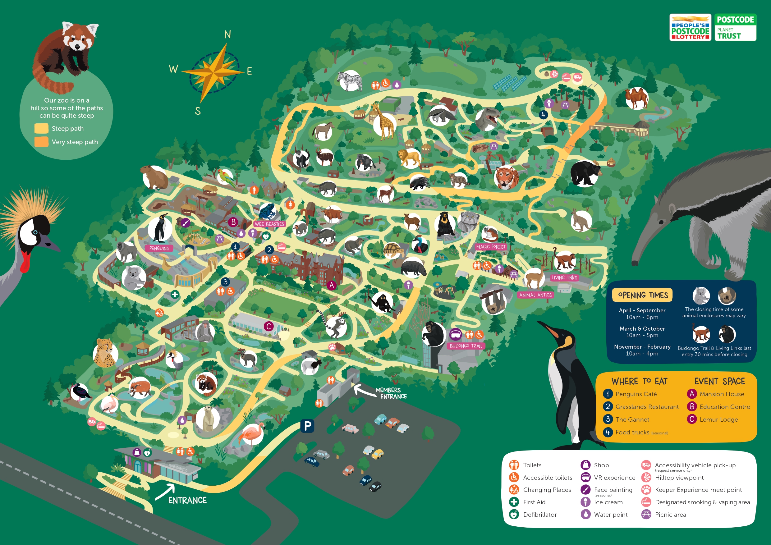 Edinburgh Zoo map