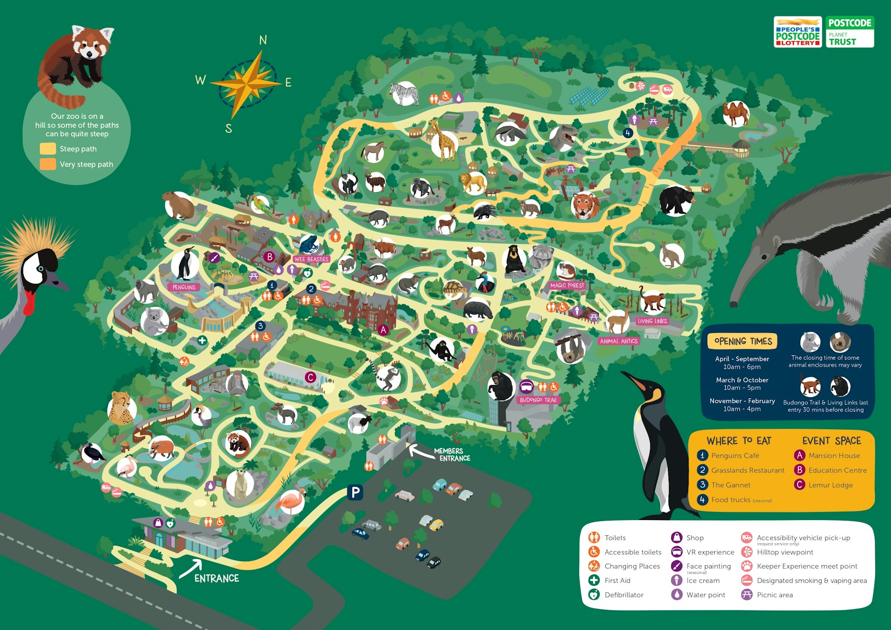 Edinburgh Zoo map