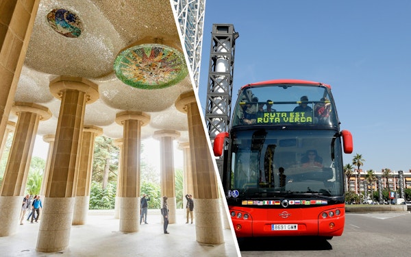 Combo: Park Güell Tickets + Barcelona Hop-on Hop-off Bus Tour