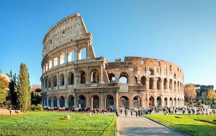 Visitors exploring the Colosseum in Rome, Italy.