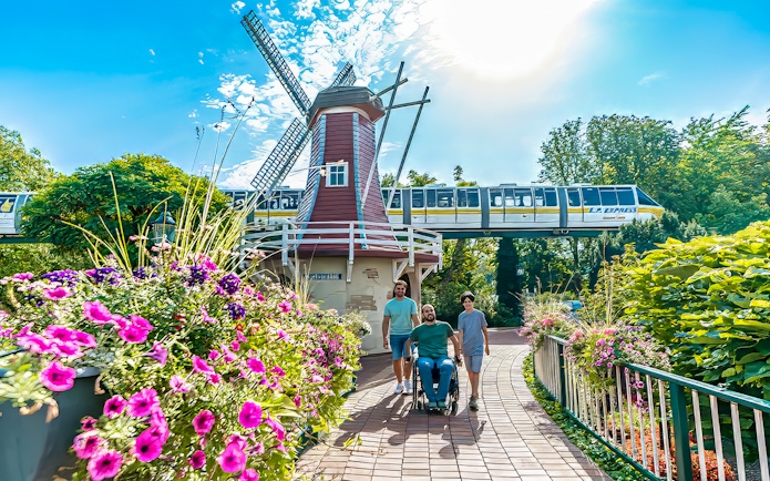 New ‘Voltron Nevera powered by Rimac’ rollercoaster in Croatia-themed area with windmill and flowers.