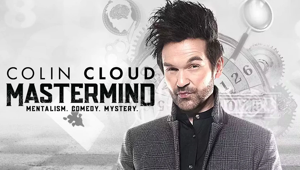 Colin Cloud Mastermind show poster, featuring mentalism and mystery in Las Vegas.