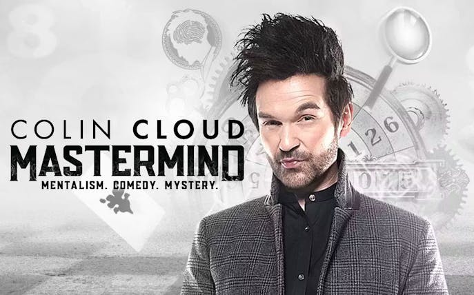 Colin Cloud Mastermind show poster, featuring mentalism and mystery in Las Vegas.