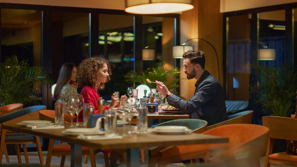Couple dining