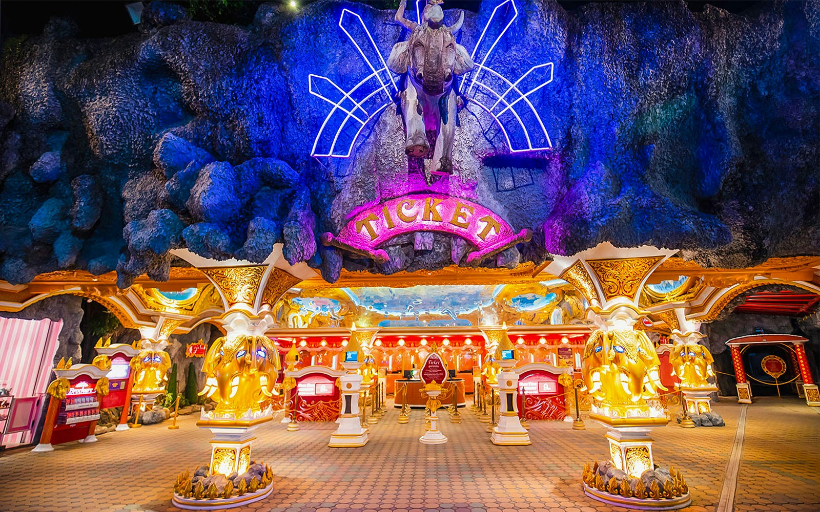 Phuket Fantasea show with elephants and performers, round trip shared transfer, optional dinner.