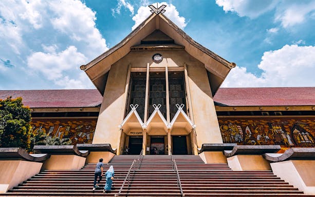National Museum entrance in Kuala Lumpur, part of the Half Day City Tour.