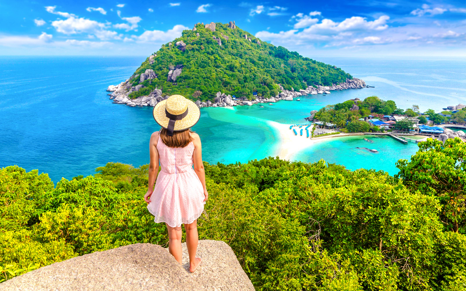 From Koh Phangan: Koh Tao & Koh Nang Yuan Speedboat Day Trip with Snorkeling and Lunch