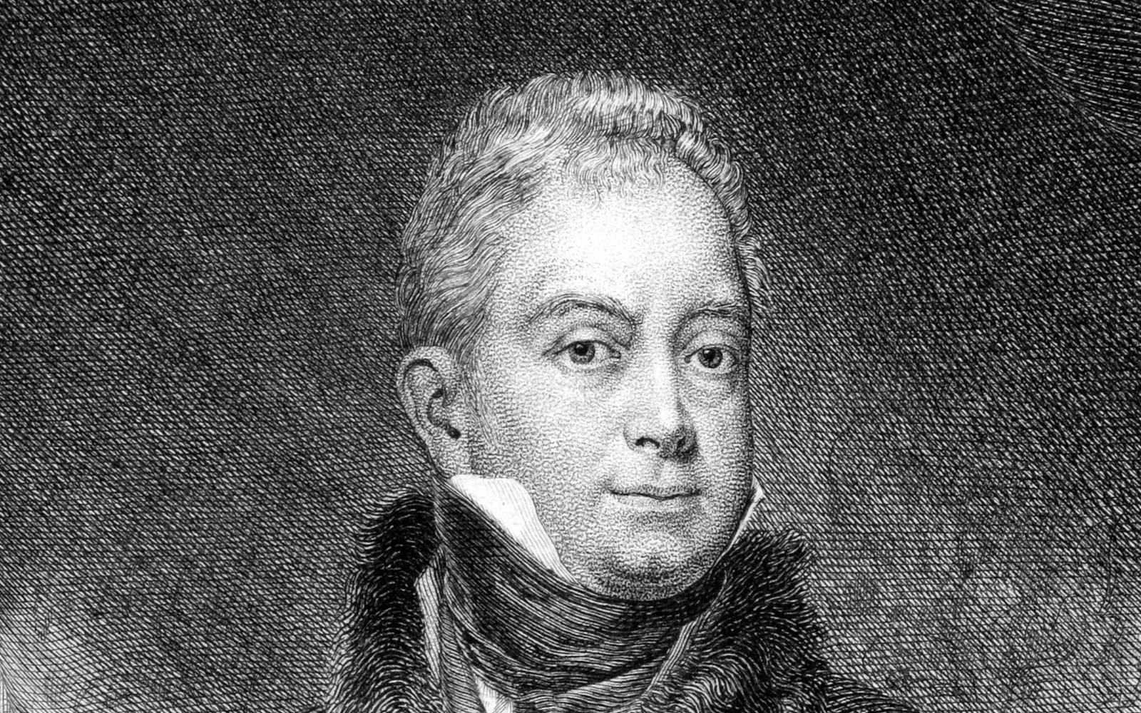 Engraving of William IV with detailed facial features and period attire.