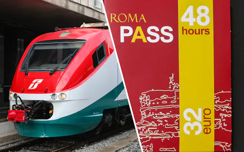 Leonardo Express train and 48-hour Rome Pass combo offer.