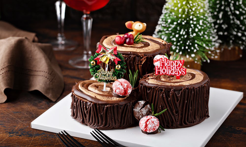 Christmas in Paris- French yule log cake