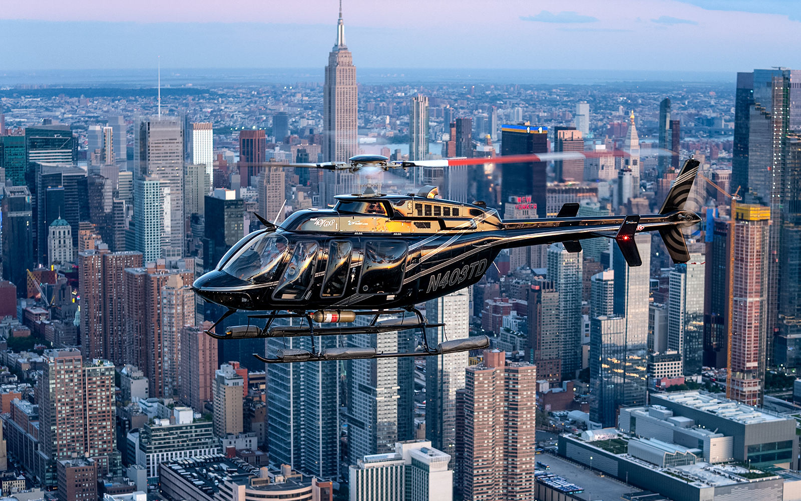 Helicopter tour of New York City