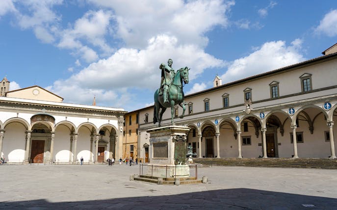 Equestrian statue in Piazza Santissima Annunziata, Florence.