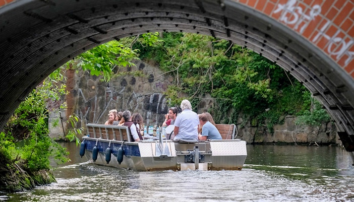 Leipzig city sightseeing motorboat tour