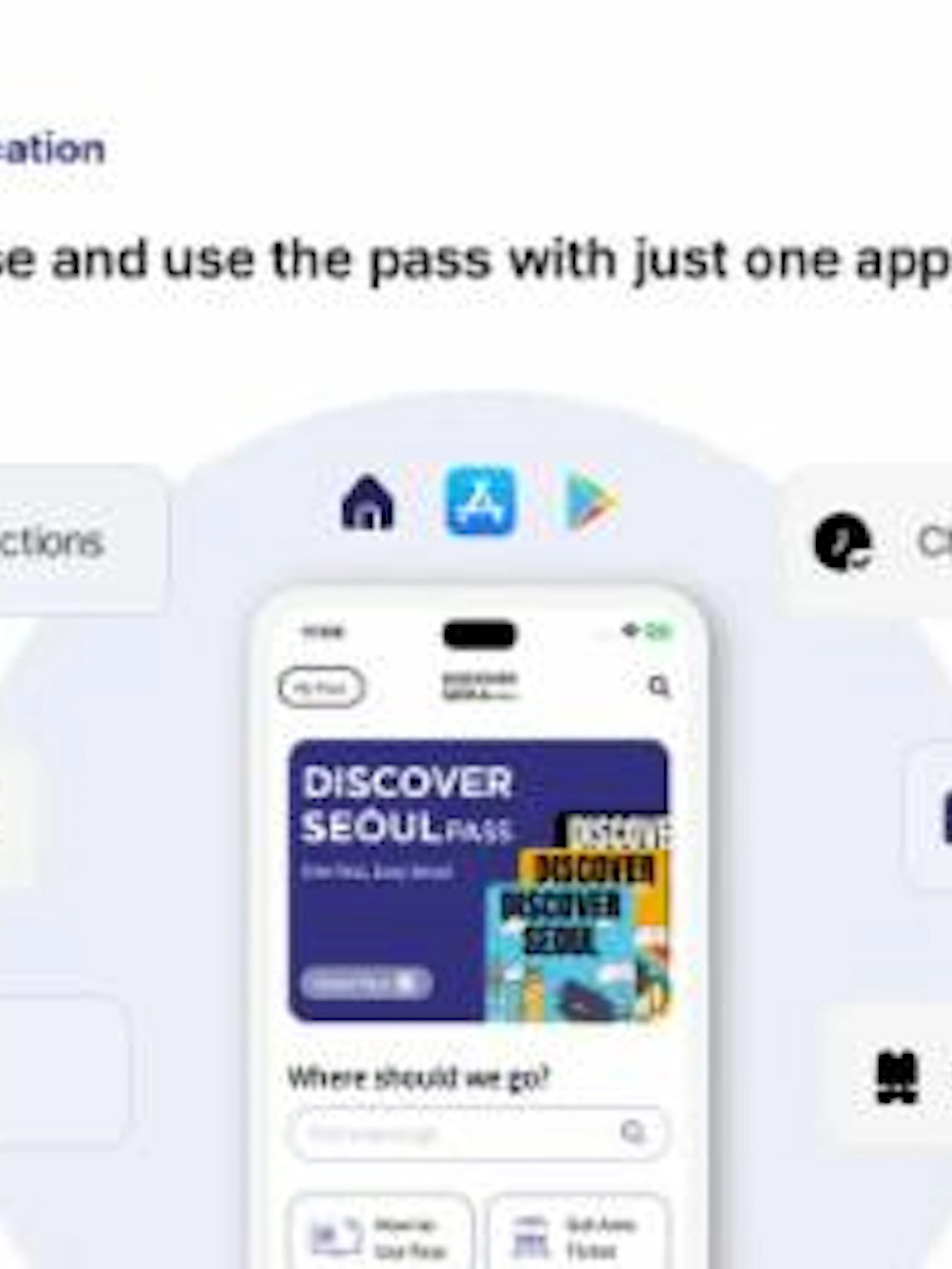 Discover Seoul Pass app features for attractions, time check, and coupons.