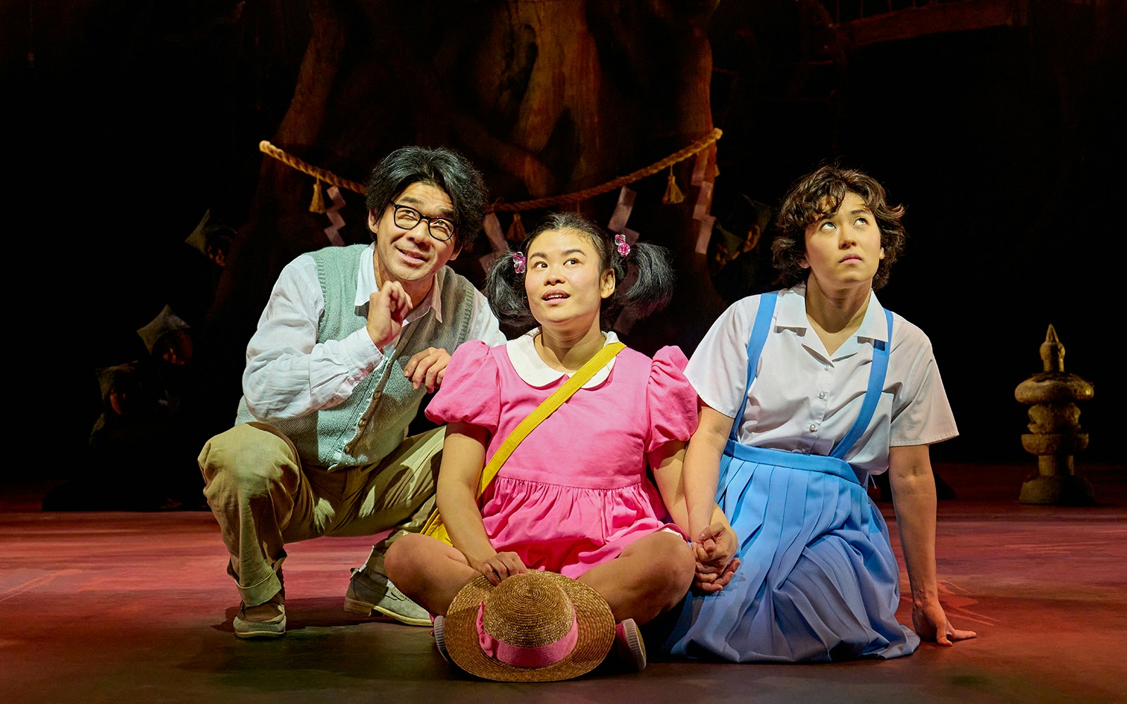 Actors performing My Neighbour Totoro at Barbican Theatre.