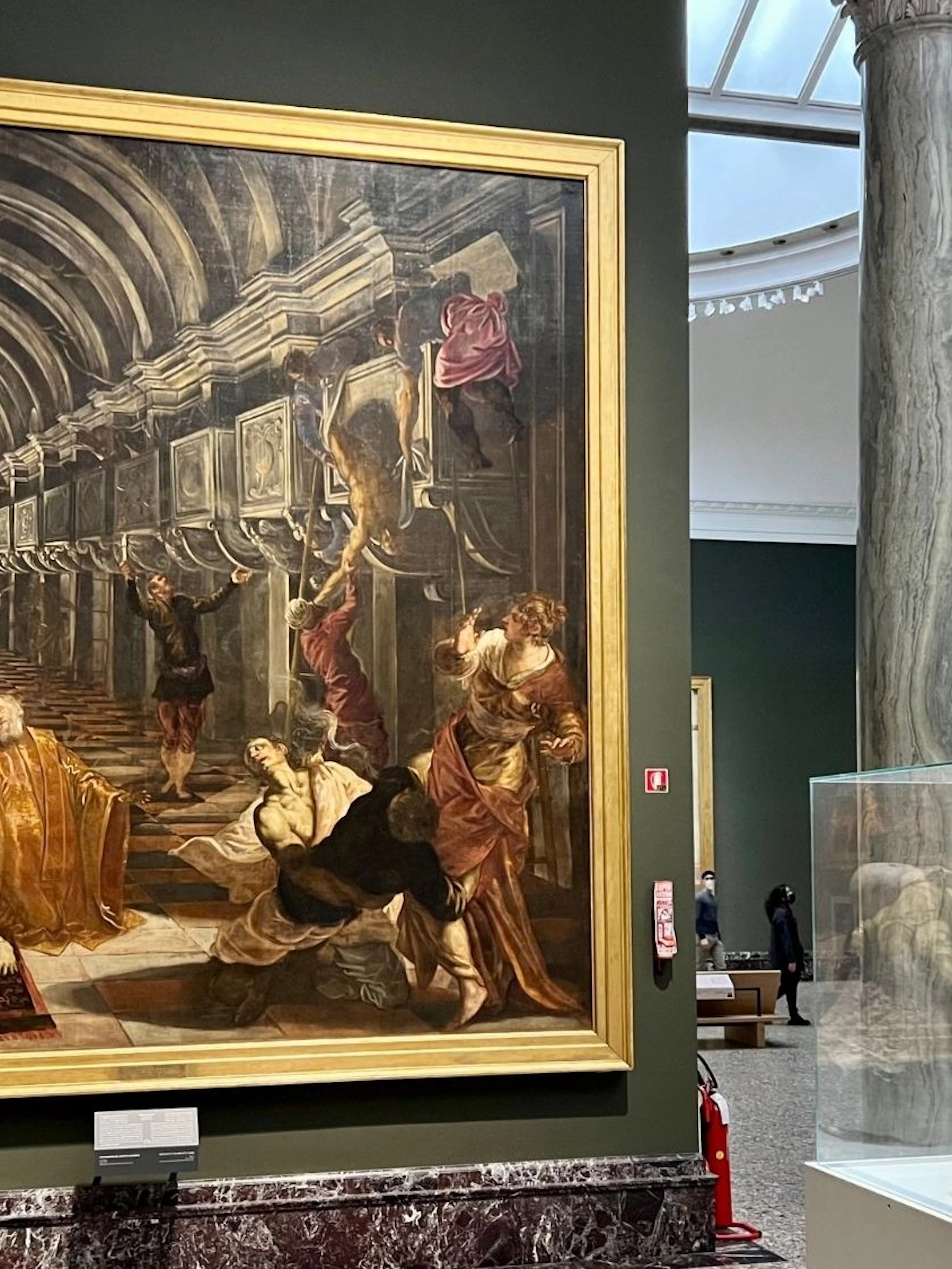Painting "The Finding of the Body of Saint Mark" by Jacopo Tintoretto at Pinacoteca di Brera, Milan.