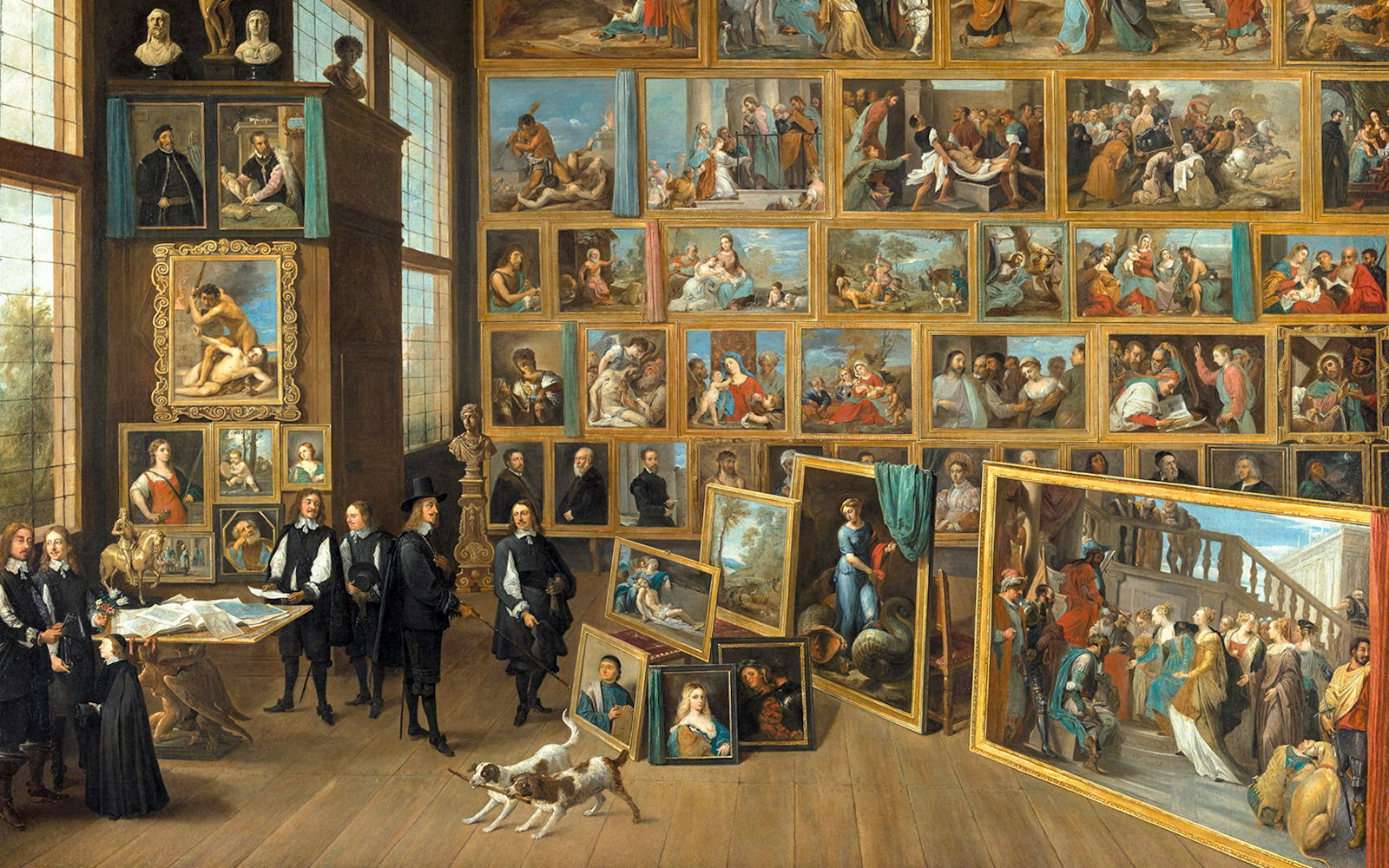 Archduke Leopold Wilhelm viewing paintings in his gallery, Kunsthistorisches Museum Vienna.