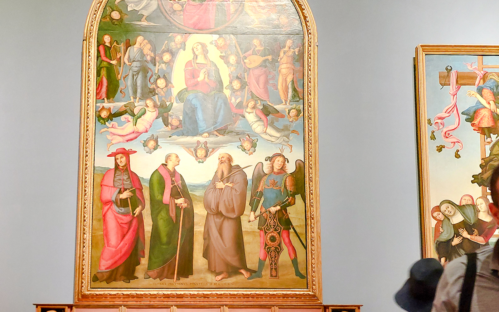 Assumption of the Virgin painting by Pietro Perugino in Accademia Gallery, Florence.