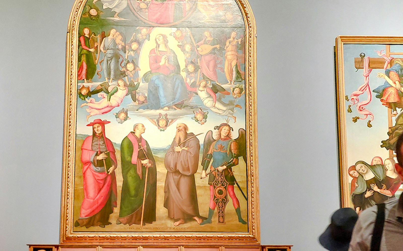 Assumption of the Virgin painting by Pietro Perugino in Accademia Gallery, Florence.