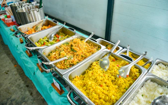 Buffet with Thai dishes at Krabi Nature Escape tour.