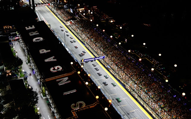 Aerial view of F1 Singapore Grand Prix