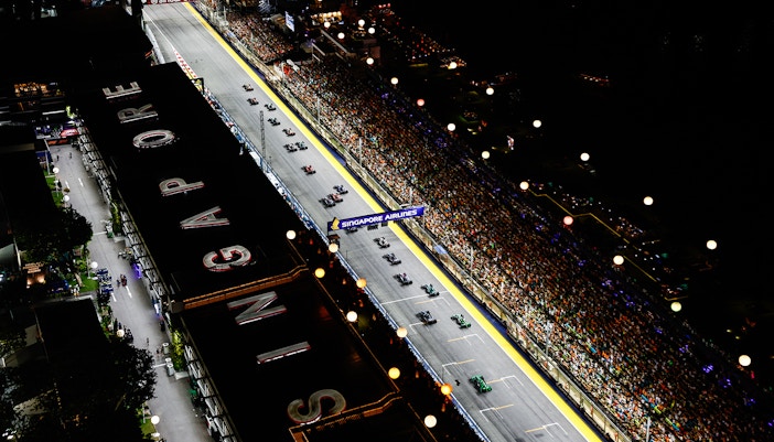 Aerial view of F1 Singapore Grand Prix