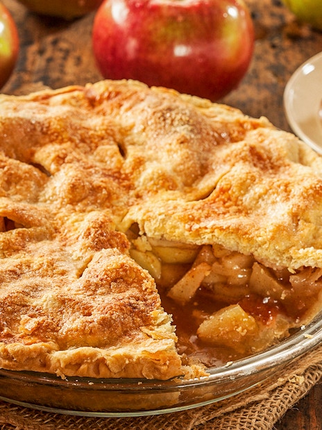 Homemade apple pie served at the Medieval Dinner Show.
