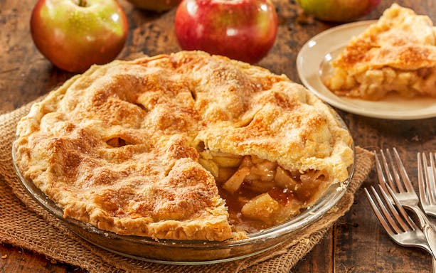 Homemade apple pie served at the Medieval Dinner Show.