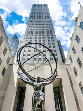 Statue of Atlas in front of Rockefeller Center, New York City.