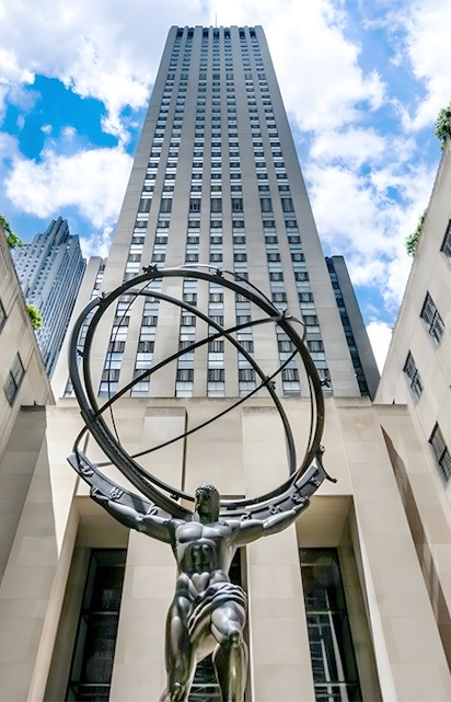 Statue of Atlas in front of Rockefeller Center, New York City.